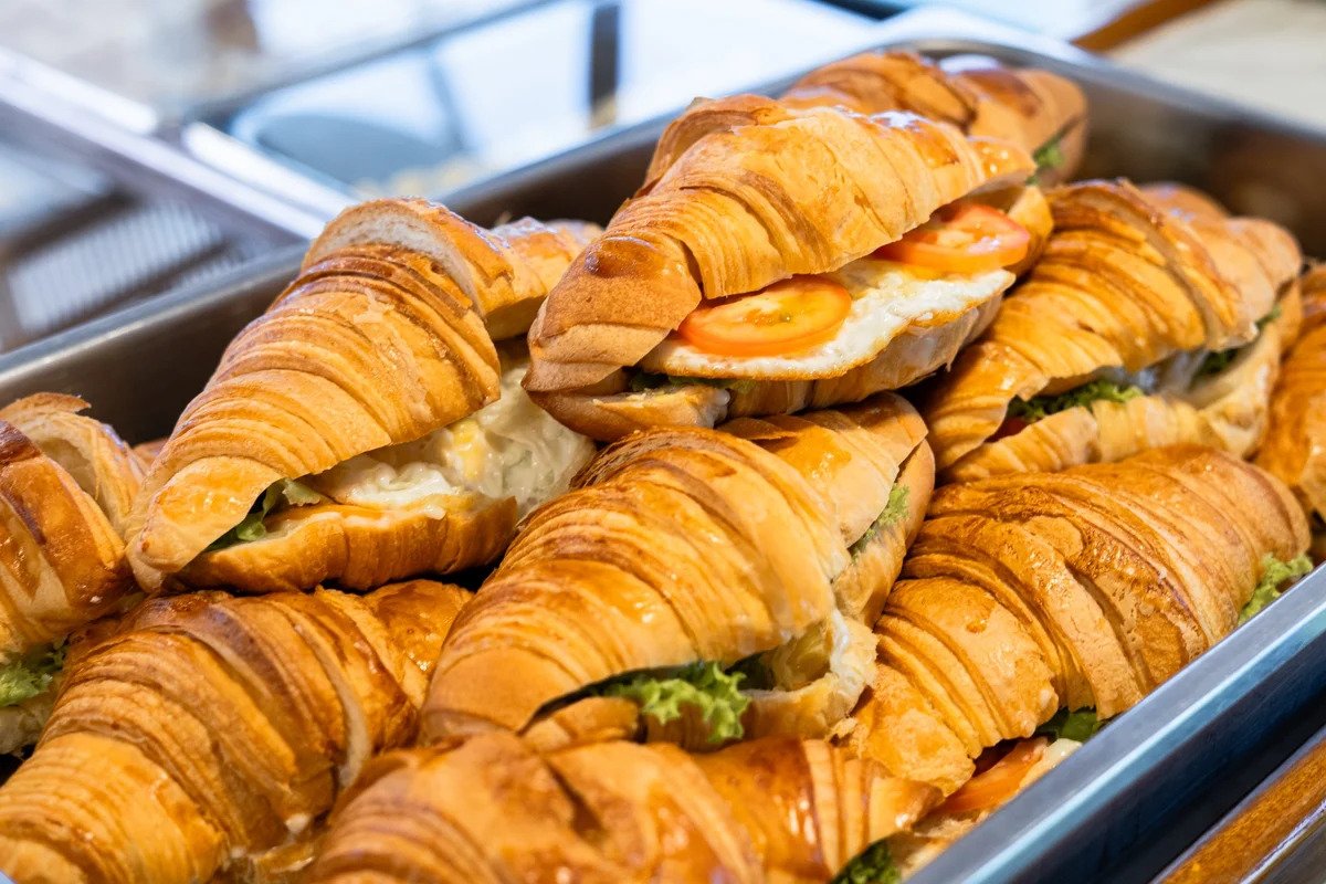 Fresh croissant breakfast served onboard Seafarer Divers Phuket dive boat